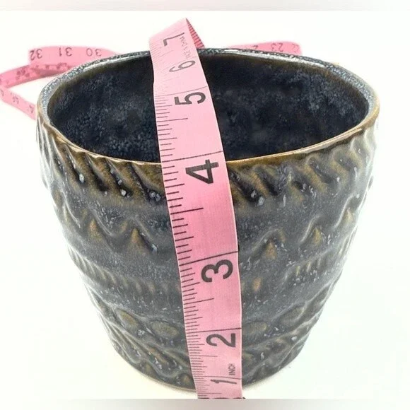 Glazed Batik Style Vessel Blue - Picture 5 of 7